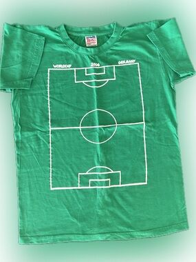 C Green Soccer Field Graphic Tee - White Print